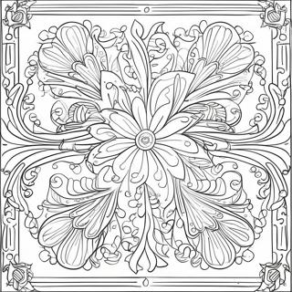 Art Nouveau Floral Patterns Coloring Page 53513-42324