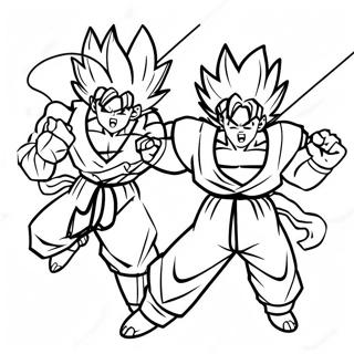 Goku Ve Gohan Epik Savaş Boyama Sayfası 53533-42346