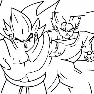 Goku Ve Gohan Epik Savaş Boyama Sayfası 53533-42347