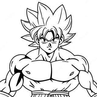 Goku Süper Saiyan Formunda Boyama Sayfası 53534-42353