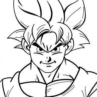 Goku Süper Saiyan Formunda Boyama Sayfası 53534-42355