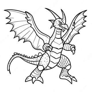 Gigan In A Fierce Battle Coloring Page 53544-42381