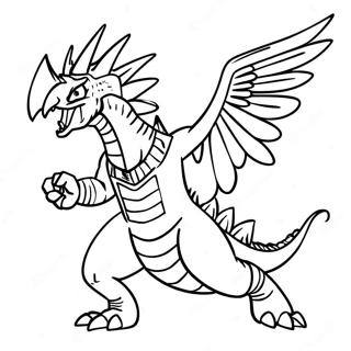 Gigan In A Fierce Battle Coloring Page 53544-42382