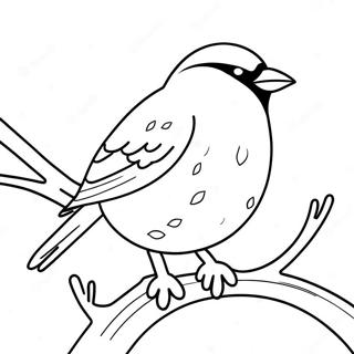 Winter Bird Coloring Pages