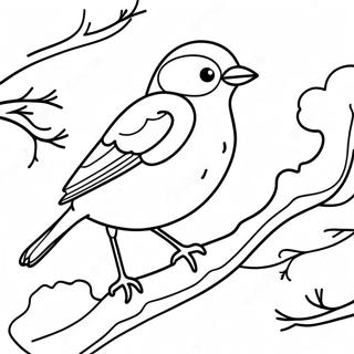 Winter Bird Coloring Page 53553-42378