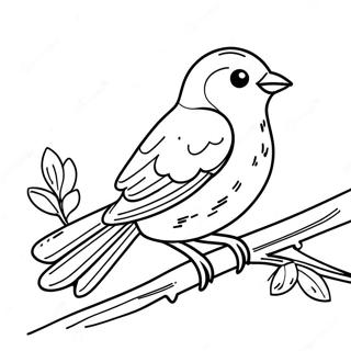 Winter Bird Coloring Page 53553-42380