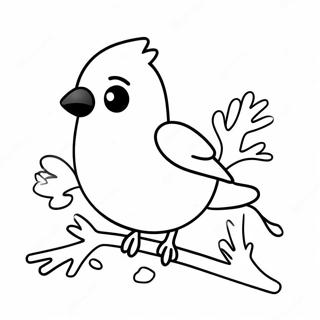 Winter Bird Coloring Pages