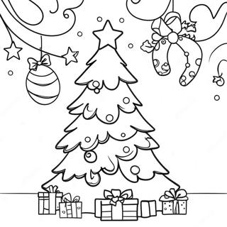 Joyful Christmas Tree Coloring Page 53564-42361