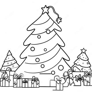 Joyful Christmas Tree Coloring Page 53564-42362