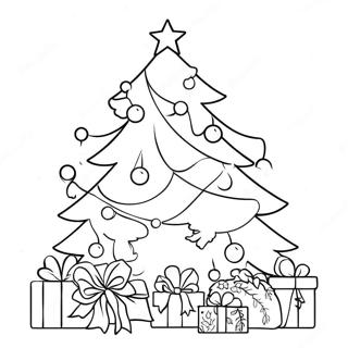 Joyful Christmas Tree Coloring Page 53564-42363