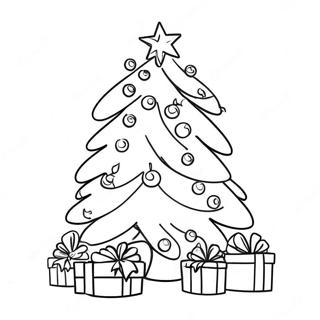 Joyful Christmas Tree Coloring Page 53564-42364