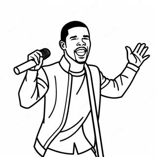 Frank Ocean Singing On Stage Coloring Page 53604-42394