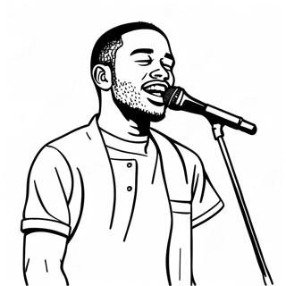 Frank Ocean Singing On Stage Coloring Page 53604-42395