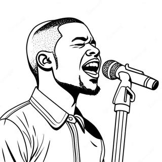 Frank Ocean Singing On Stage Coloring Page 53604-42396