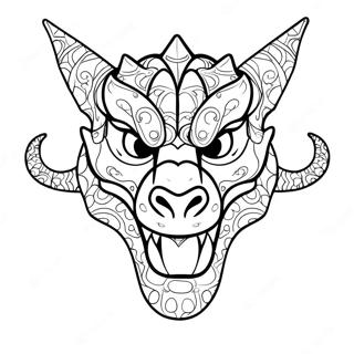 Dragon Head Coloring Pages