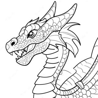 Fire Breathing Dragon Head Coloring Page 53624-42426