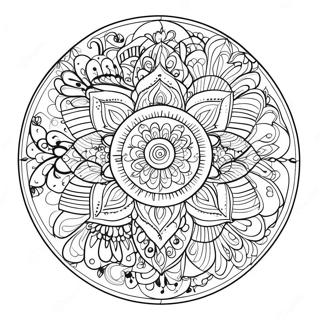 Large Print Adult Mandala Coloring Page 53633-42422