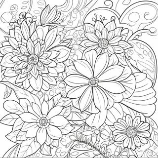 Large Print Adult Floral Design Coloring Page 53634-42430