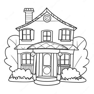 Barbie House Coloring Page 53653-42444