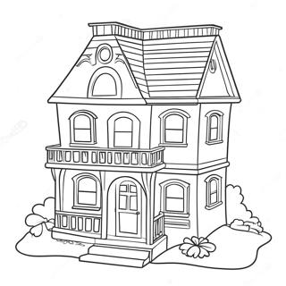 Charming Barbie House Coloring Page 53654-42445