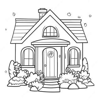 Charming Barbie House Coloring Page 53654-42447