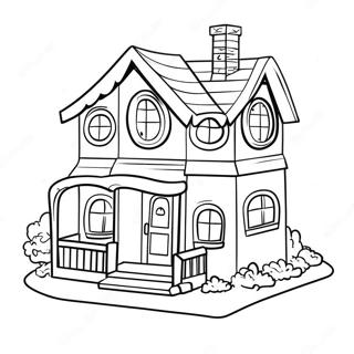 Charming Barbie House Coloring Page 53654-42448