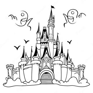 Haunted Disney Castle Coloring Page 53684-42461