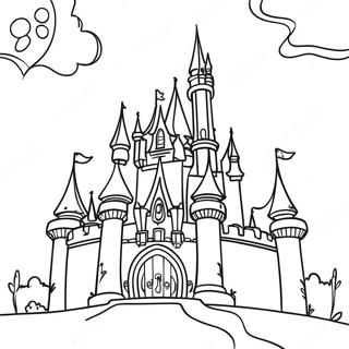 Haunted Disney Castle Coloring Page 53684-42463