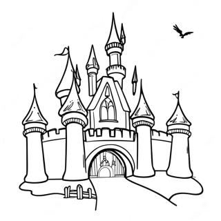 Haunted Disney Castle Coloring Page 53684-42464