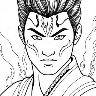 Zuko With Blue Flames Coloring Page 53734-42516