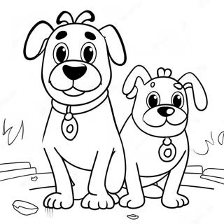 Adventurous Ruff Ruff And Dave Coloring Page 53774-42553