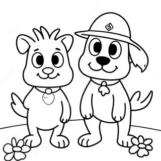 Adventurous Ruff Ruff And Dave Coloring Page 53774-42555