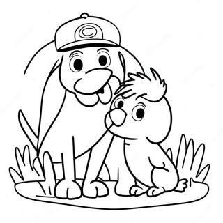 Adventurous Ruff Ruff And Dave Coloring Page 53774-42556