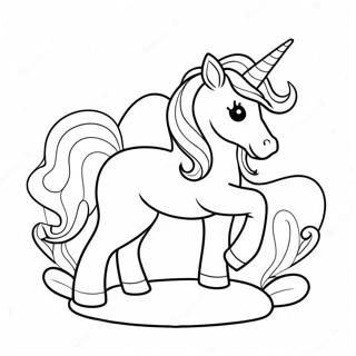 Unicorn Valentine Coloring Pages