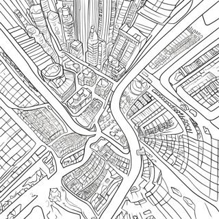 Detailed City Map Coloring Page 5381-4293