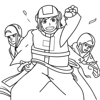 Fire Force Heroes In Action Coloring Page 53854-42618