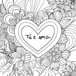 Te Amo Heart Coloring Page 53893-42632