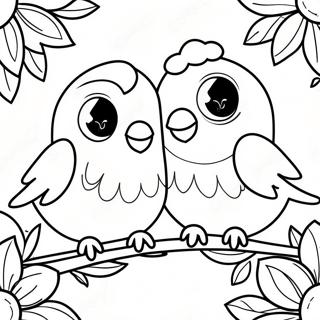 Te Amo Love Birds Coloring Page 53894-42642