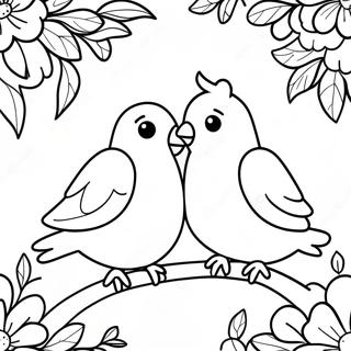 Te Amo Love Birds Coloring Page 53894-42643