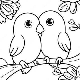 Te Amo Love Birds Coloring Page 53894-42644