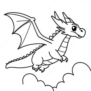 Anime Dragon Flying In The Sky Coloring Page 53913-42646