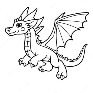 Anime Dragon Flying In The Sky Coloring Page 53913-42647