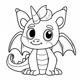 Cute Anime Dragon With Big Eyes Coloring Page 53914-42669