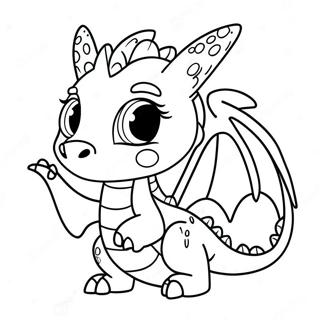 Cute Anime Dragon With Big Eyes Coloring Page 53914-42672