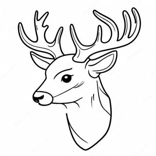 Deer Head Coloring Pages