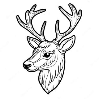 Deer Head Silhouette Coloring Page 53923-42662