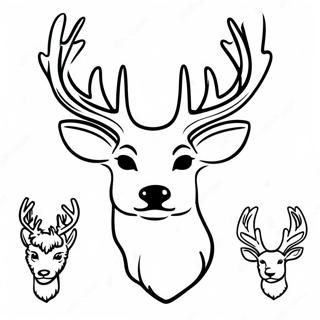 Deer Head Silhouette Coloring Page 53923-42663