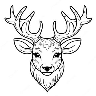 Deer Head Coloring Pages