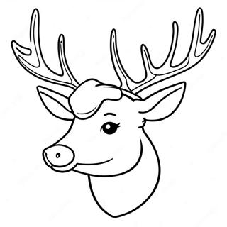 Majestic Deer Head Coloring Page 53924-42658