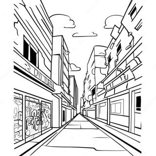 Vibrant Memphis Street Art Coloring Page 53974-42721